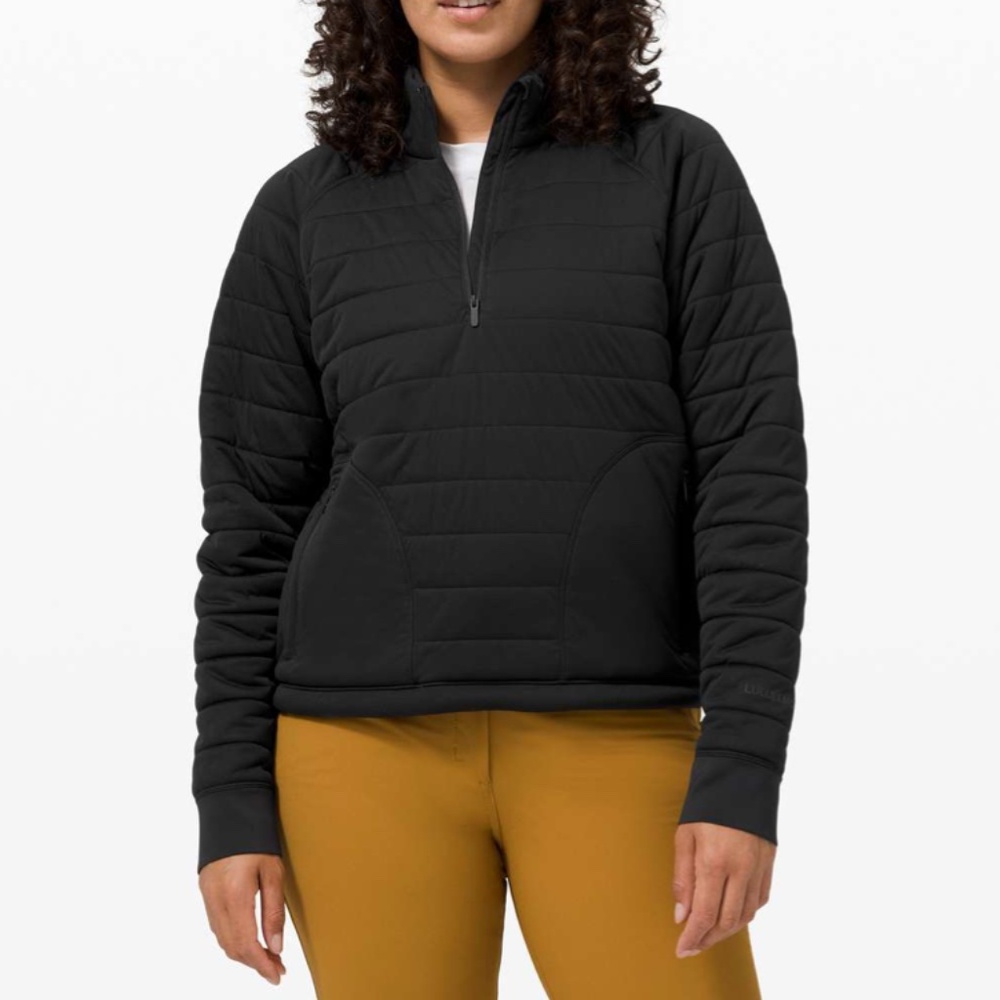 Lululemon Dynamic Movement 1/2 Zip – Black – Size 10 – EUC